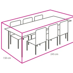 Tuinmeubelhoezen-Winza Outdoor Covers Premium tuinset hoes L 245 x 150 x 95