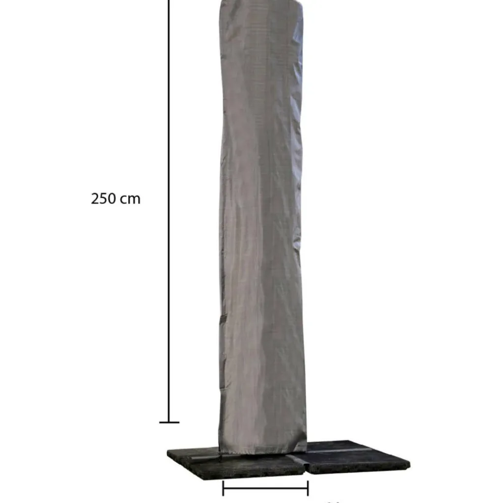 Tuinmeubelhoezen-Winza Outdoor Covers Premium parasolhoes 250 x 64 antraciet