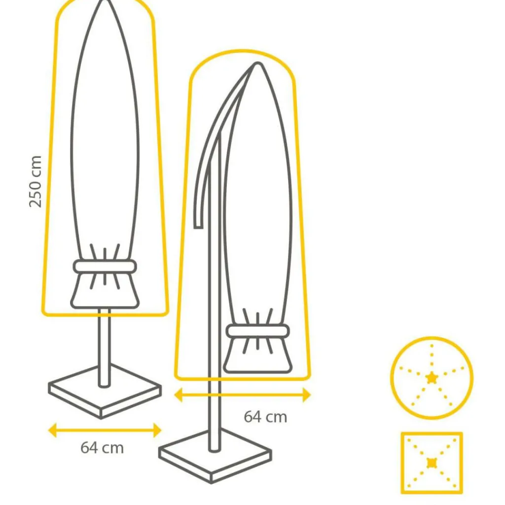 Tuinmeubelhoezen-Winza Outdoor Covers Premium parasolhoes 250 x 64 antraciet