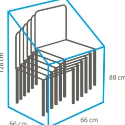 Winza Outdoor Covers Premium beschermhoes stapelstoelen 66 x 66 x 128< Tuinmeubelhoezen