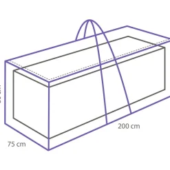 Tuinmeubelhoezen-Winza Outdoor Covers Premium lounge kussentas XL 200 x 75 x 60