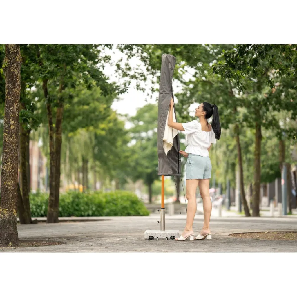 Tuinmeubelhoezen-Winza Outdoor Covers Premium parasolhoes 165 x 30 antraciet