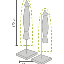 Tuinmeubelhoezen-Winza Outdoor Covers  Premium parasolhoes 275 x 70 antraciet