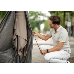 Tuinmeubelhoezen-Winza Outdoor Covers Premium parasolhoes 275 x 70 antraciet