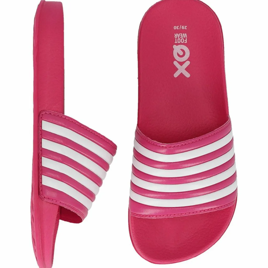 XQ 000133894006 slippers junior fuchsia white< Badslippers|Slippers