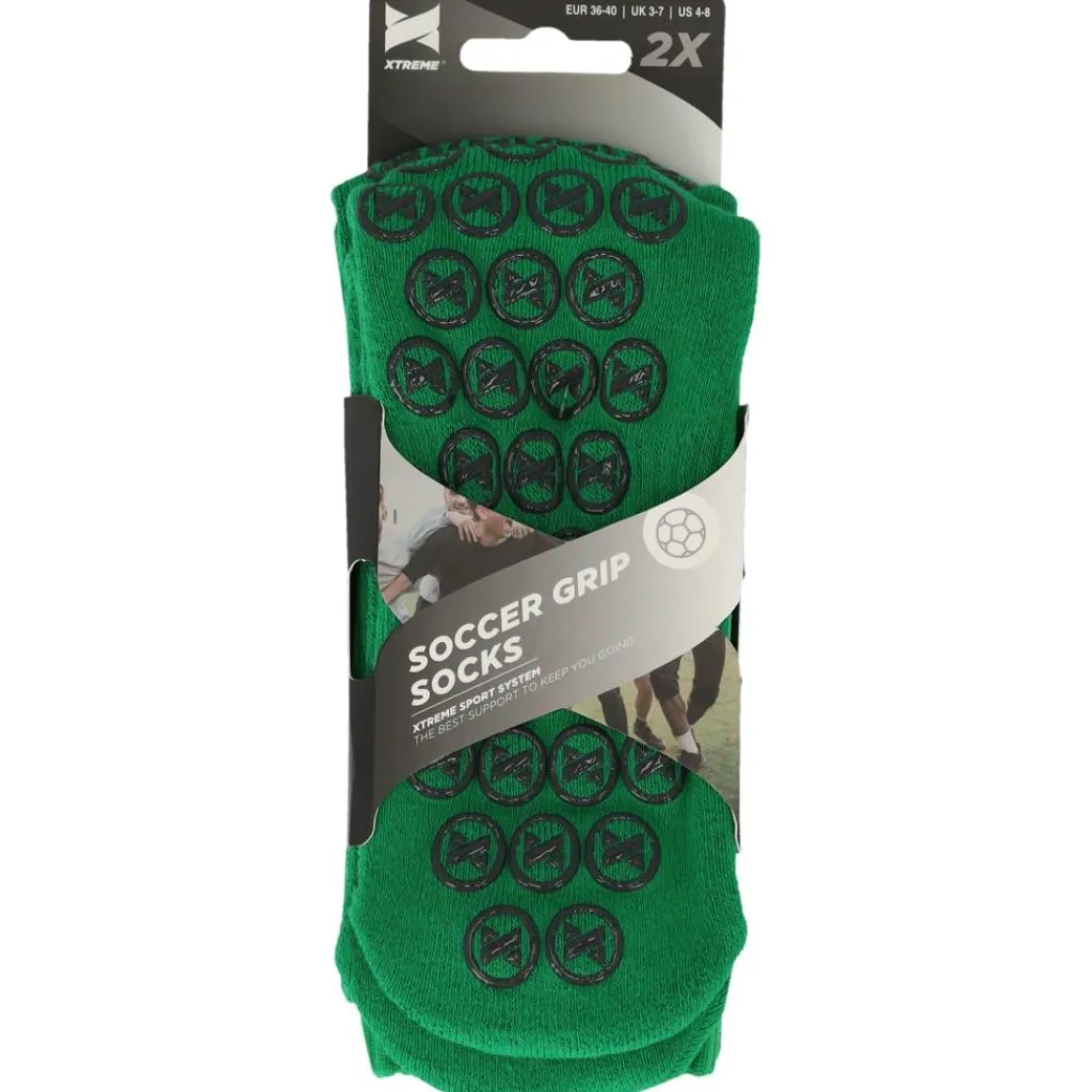 Xtreme Sockswear Grip voetbalsokken green 2-pack< Voetbalkleding