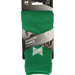 Scheenbeschermers Voetbal-Xtreme Sockswear  Pro Footless Soccer sleeves green 2-pack