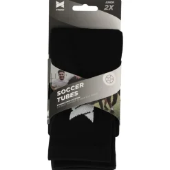 Scheenbeschermers Voetbal-Xtreme Sockswear  Pro Footless Soccer sleeves black 2-pack