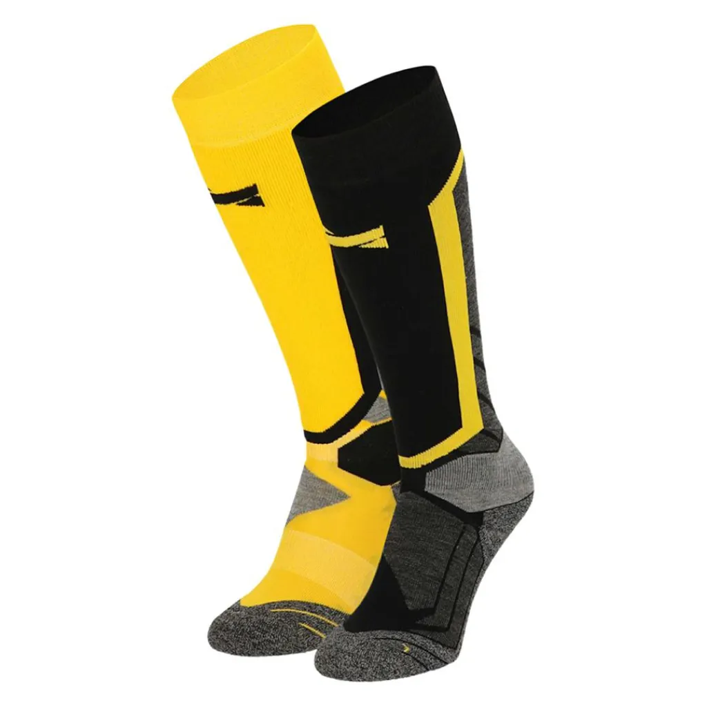 Skisokken|Snowboardsokken-Xtreme Sockswear snowboardsokken heren multi yellow 2-pack
