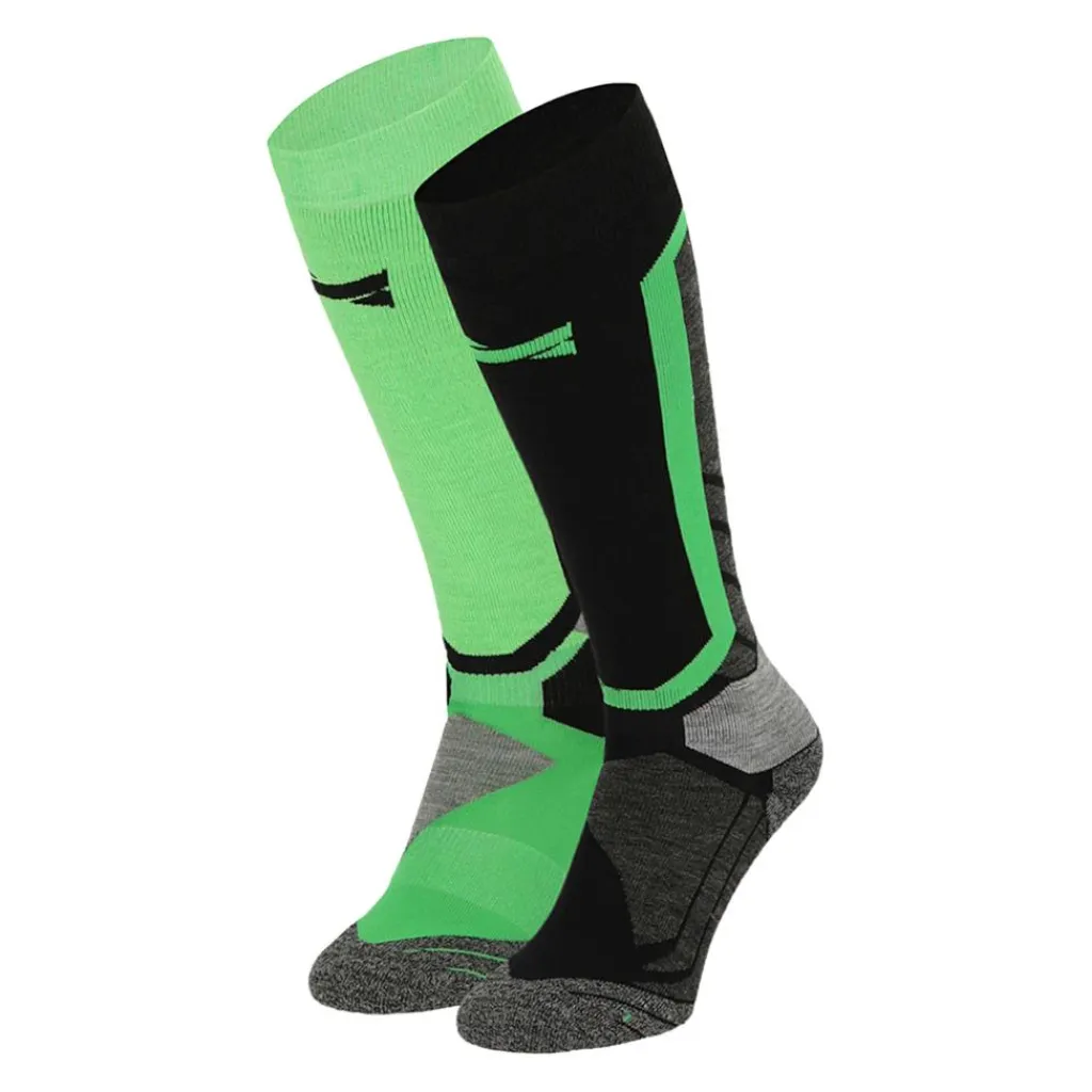 Skisokken|Snowboardsokken-Xtreme Sockswear snowboardsokken heren multi green 2-pack