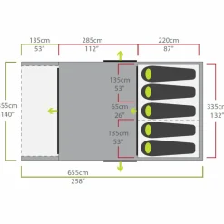 5-Persoons Tent|Tunneltenten-Zempire EVO TL V2 opblaasbare tent green