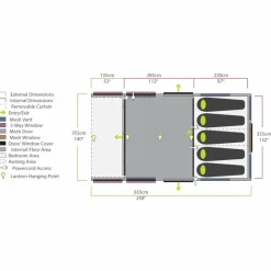 5-Persoons Tent|Tunneltenten-Zempire EVO TL V2 opblaasbare tent green