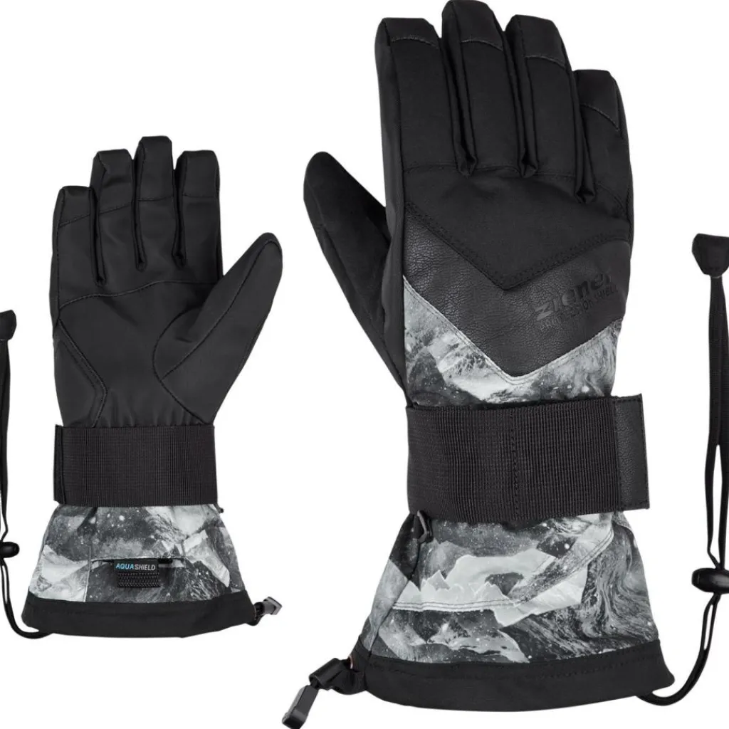 Handschoenen & Wanten|Wintersport-Ziener Milan AS handschoenen heren grey mountain print